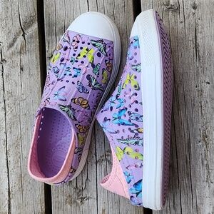 Skechers Foamies Size 3 Butterfly Print Collapsible Back